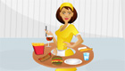 serveuse : Une serveuse rapide