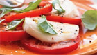 Photo de la recette de Tomates, mozzarella et basilic